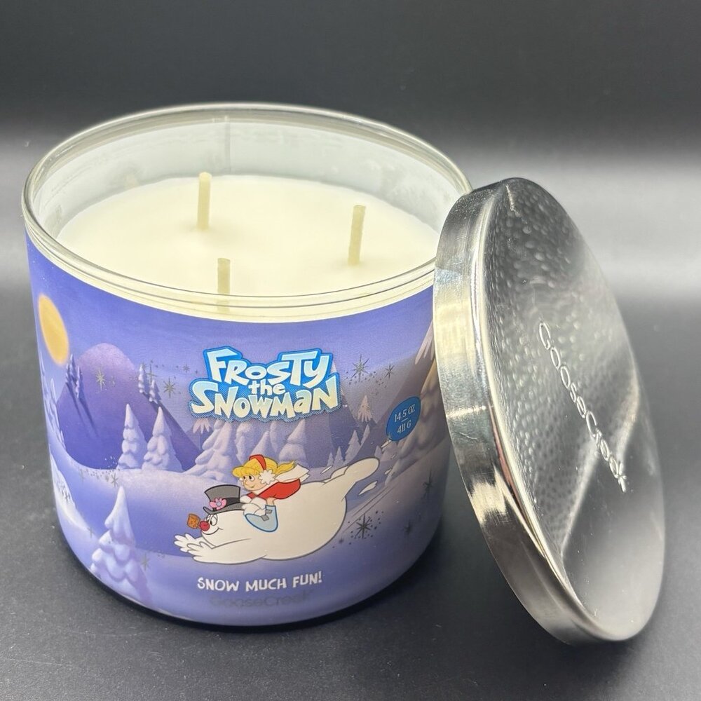 Goose Creek Frosty The Snowman 3 Wick Jar Candle Snow Much Fun Peppermint 14.5oz - Picture 11 of 16